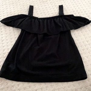 J crew factory cold shoulder ruffle top size xxs.